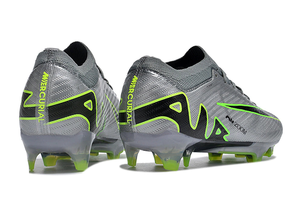 Chuteira Nike Air Zoom Mercurial Vapor 15 Elite FG - Cinza/Verde