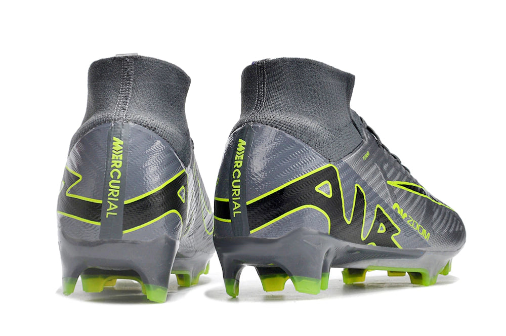 Chuteira Nike Air Zoom Mercurial Superfly 9 Elite - Cinza/Verde