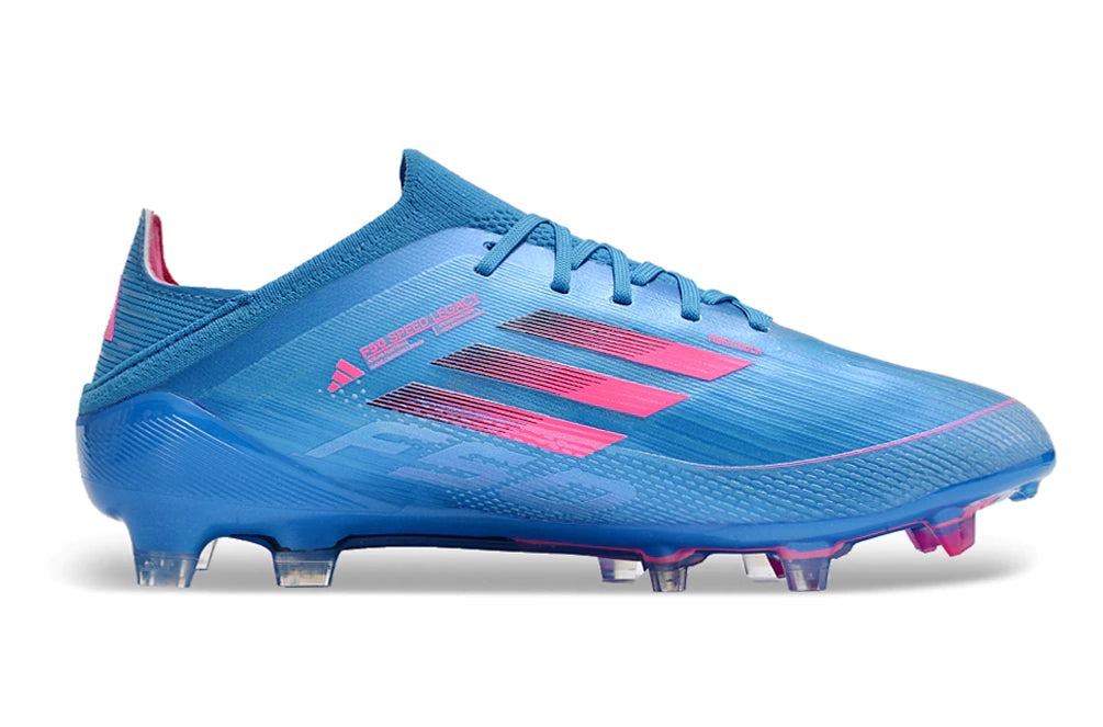 Chuteira Adidas F50 X Campo - Azul/Rosa