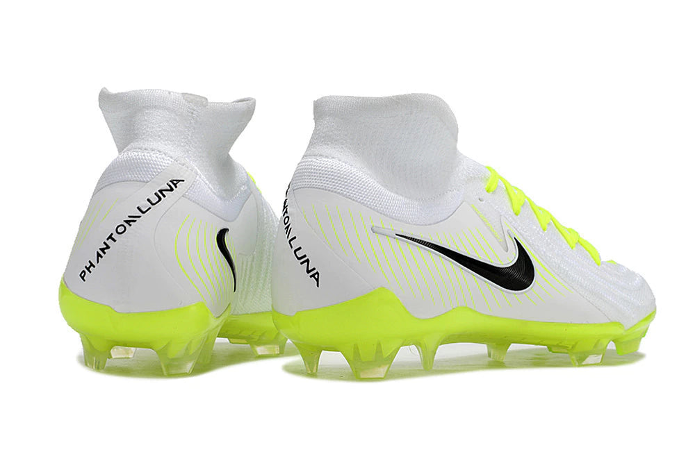 Chuteira Nike Campo Phantom Luna 2 Elite Campo FG - Branco/Verde