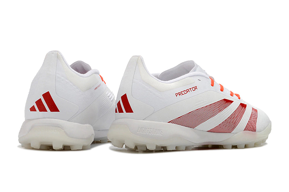 Chuteira Adidas Predator PredStrike Elite Society - Branco/Vermelho