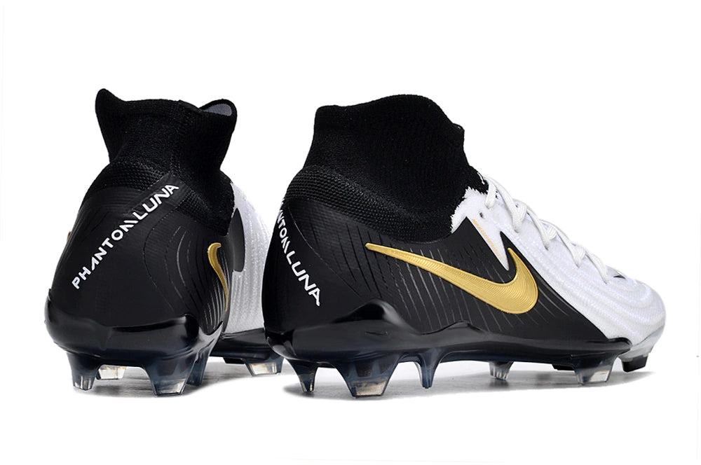 Chuteira Nike Campo Phantom Luna 2 Elite Campo FG - Branco/Preto