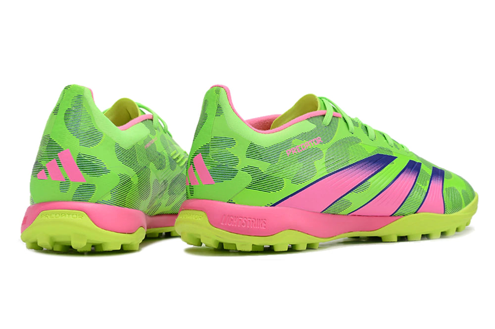 Chuteira Adidas Predator PredStrike Elite Society - Verde/Rosa