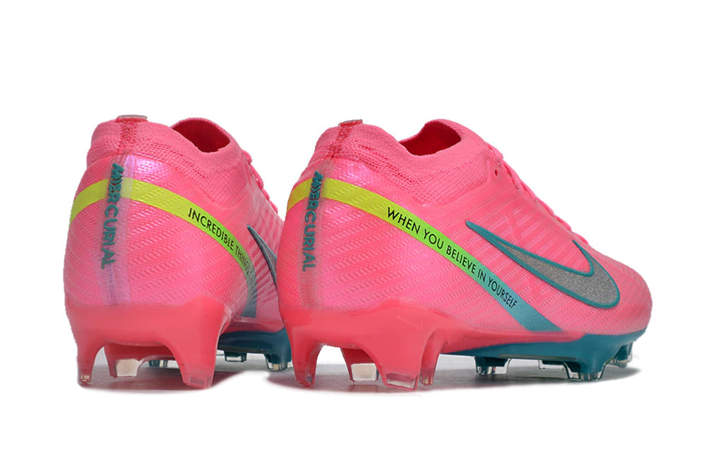 Chuteira Nike Air Zoom Mercurial Vapor 15 Elite FG - Rosa/Azul