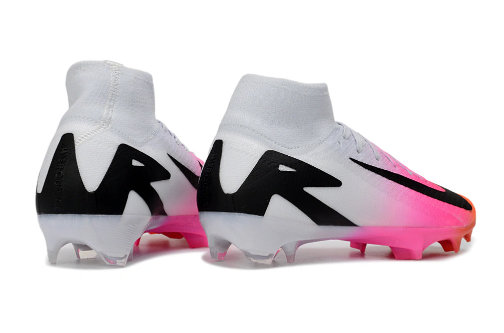 Chuteira Nike Air Zoom Mercurial Superfly 10 Elite Campo - Branco/Rosa
