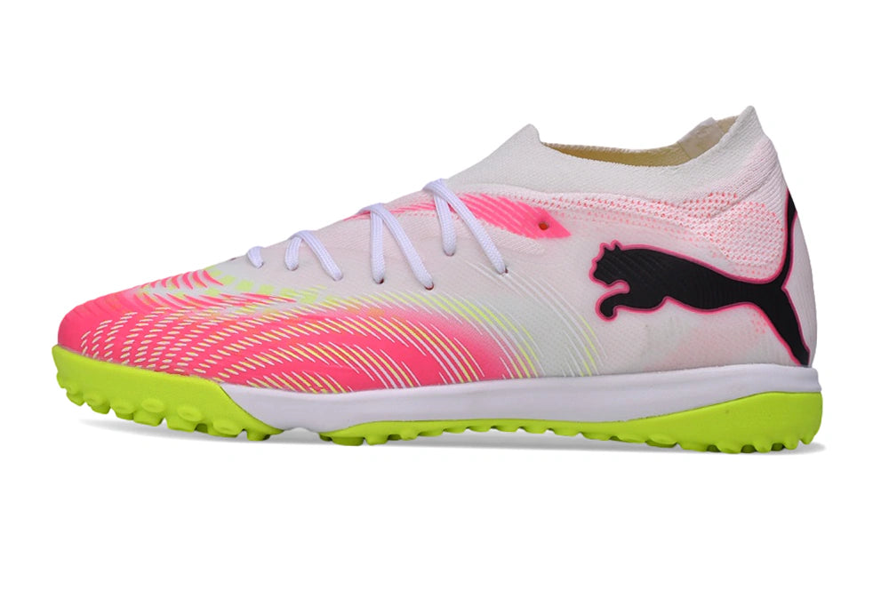 Chuteira Puma Future 9 Ultimate TF - Branco/Rosa