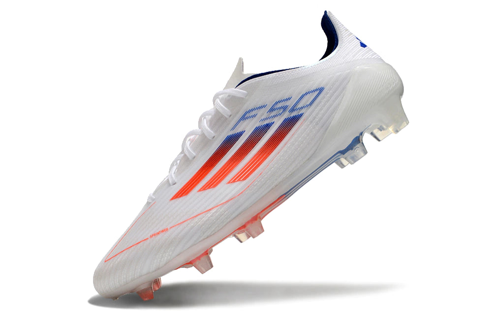 Chuteira Adidas F50 X Campo - Branco/Vermelho/Azul