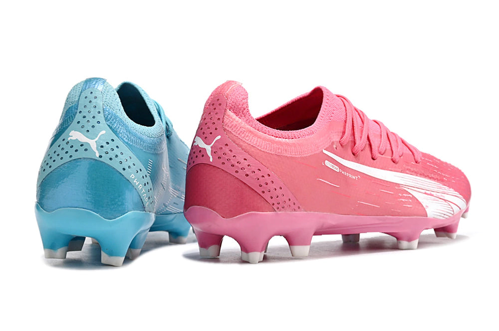 Chuteira Puma Ultra Ultimate Campo FG - Azul/Rosa