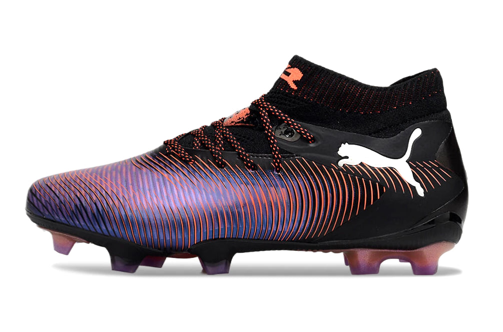 Chuteira Puma Future 8 Ultimate Botinha Campo FG - Preto/Roxo
