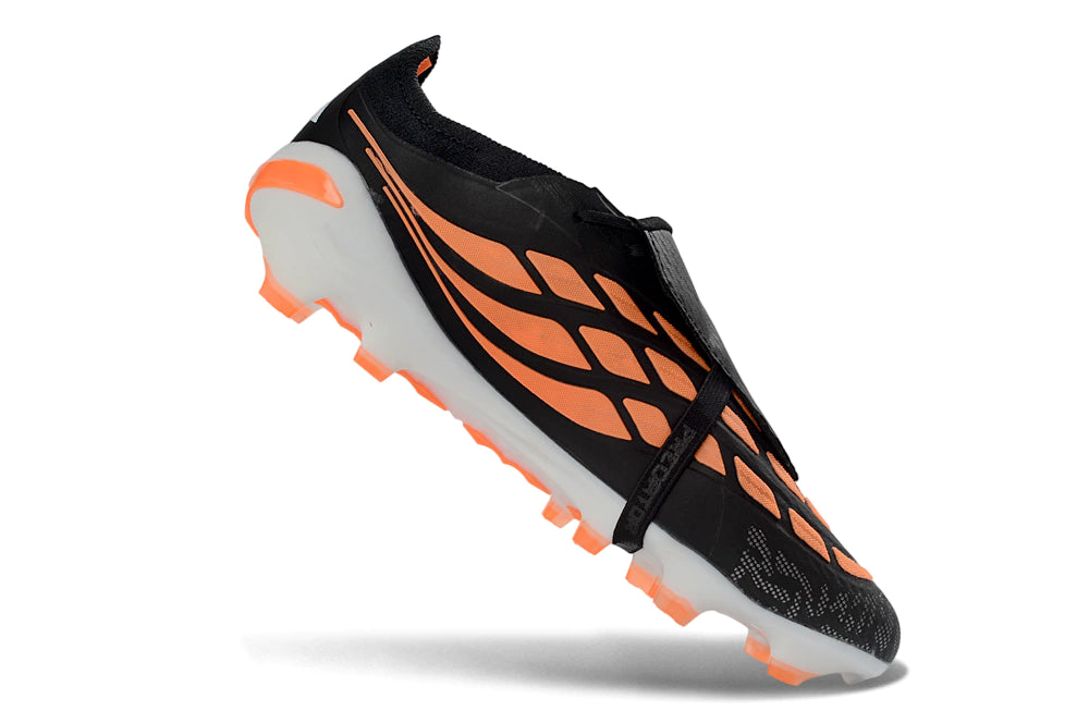 Chuteira Adidas Predator Tongue 26 Elite FG - Preto/Laranja