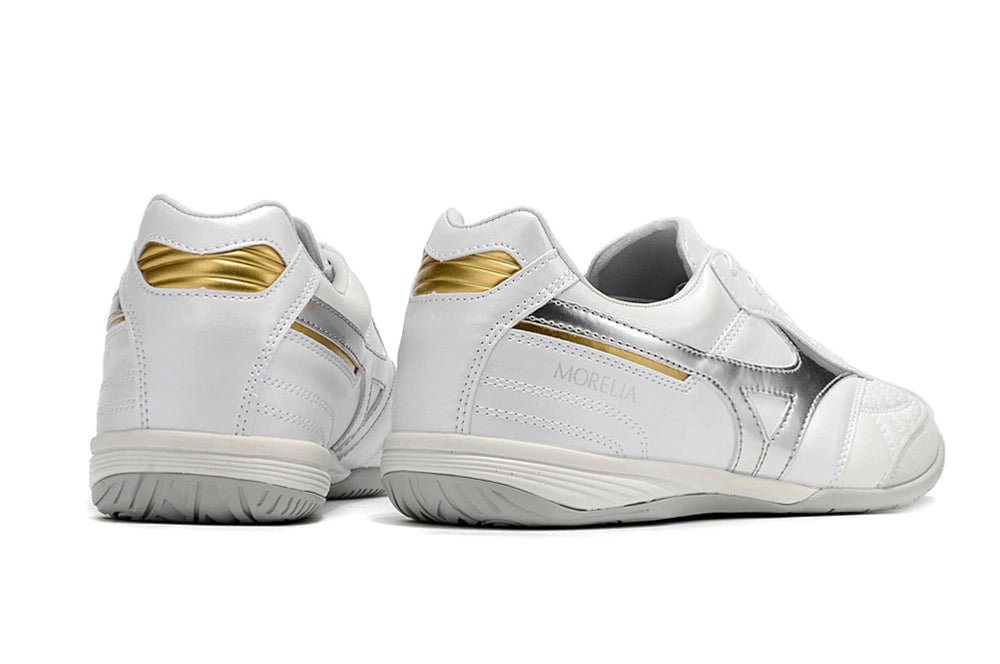 Chuteira Mizuno Morelia Sala Futsal - Branco/Prata