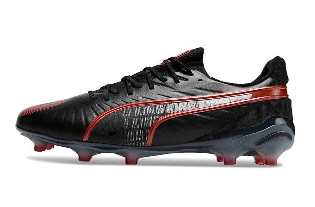 Chuteira Puma King Ultimate X FG - Preto/Vermelho