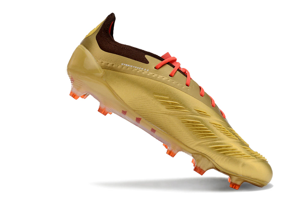 Chuteira Adidas Predator Elite Campo FG - Dourado/Branco