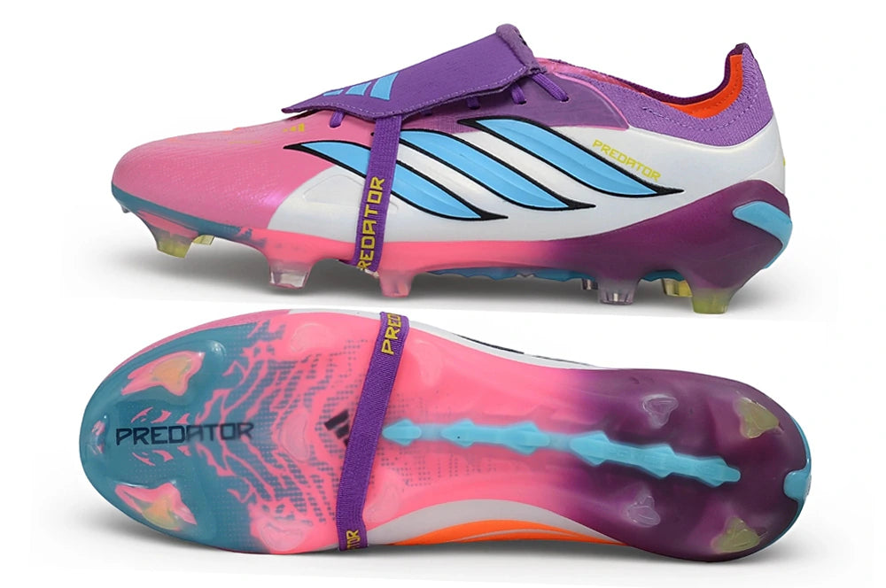 Chuteira Adidas Predator Tongue 26 Elite FG - Rosa