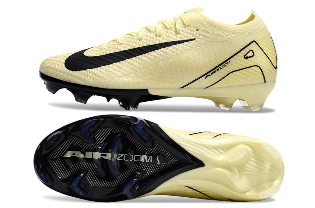 Chuteira Nike Air Zoom Mercurial Vapor 16 Elite FG - Bege/Preto