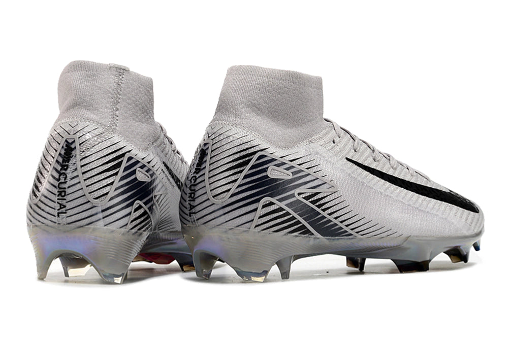 Chuteira Nike Mercurial Superfly 10 Elite Campo - Cinza/Preto/Azul