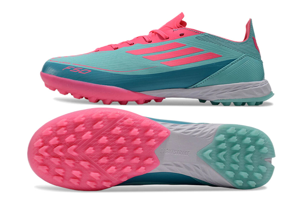 Chuteira Adidas X F50 Pro Society - Azul/Rosa/Branco