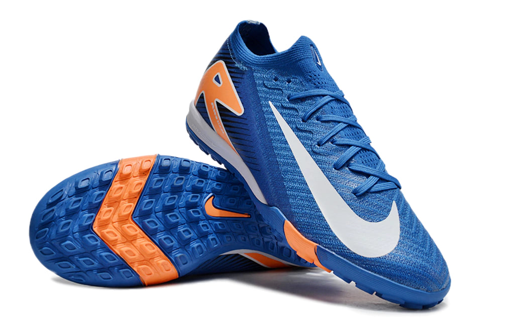 Chuteira Nike Mercurial Vapor 16 Elite Society - Azul/Laranja/Branco