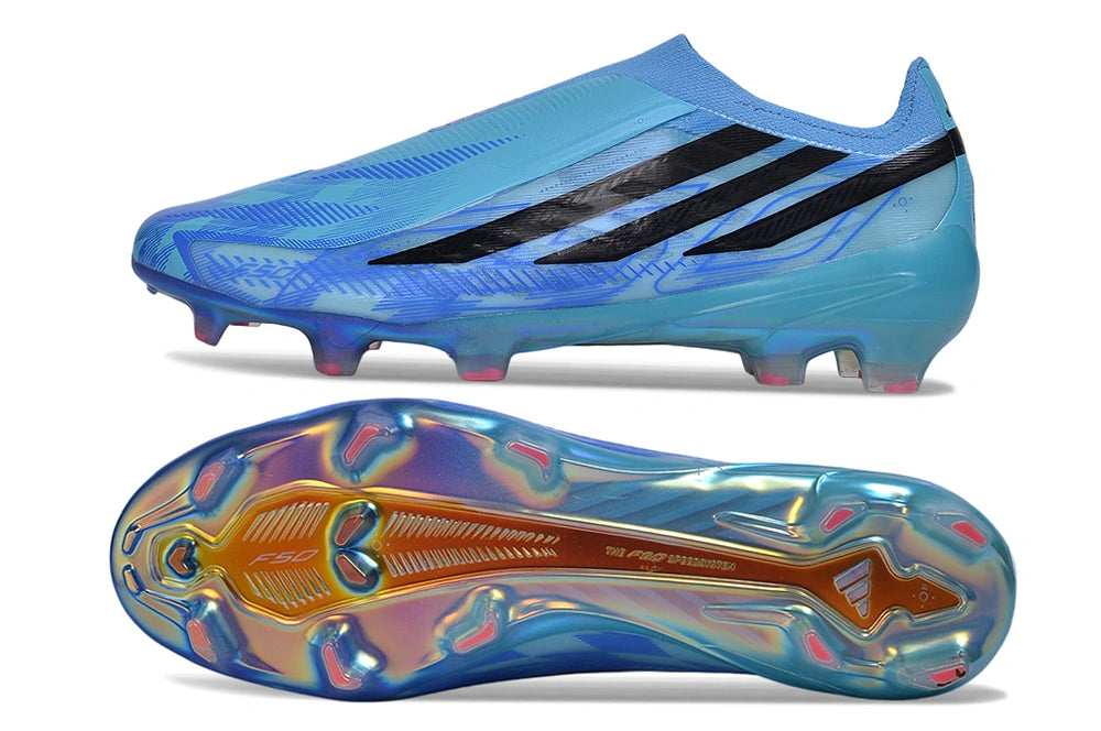 Chuteira Adidas F50 Hyperfast Laceless FG - Azul
