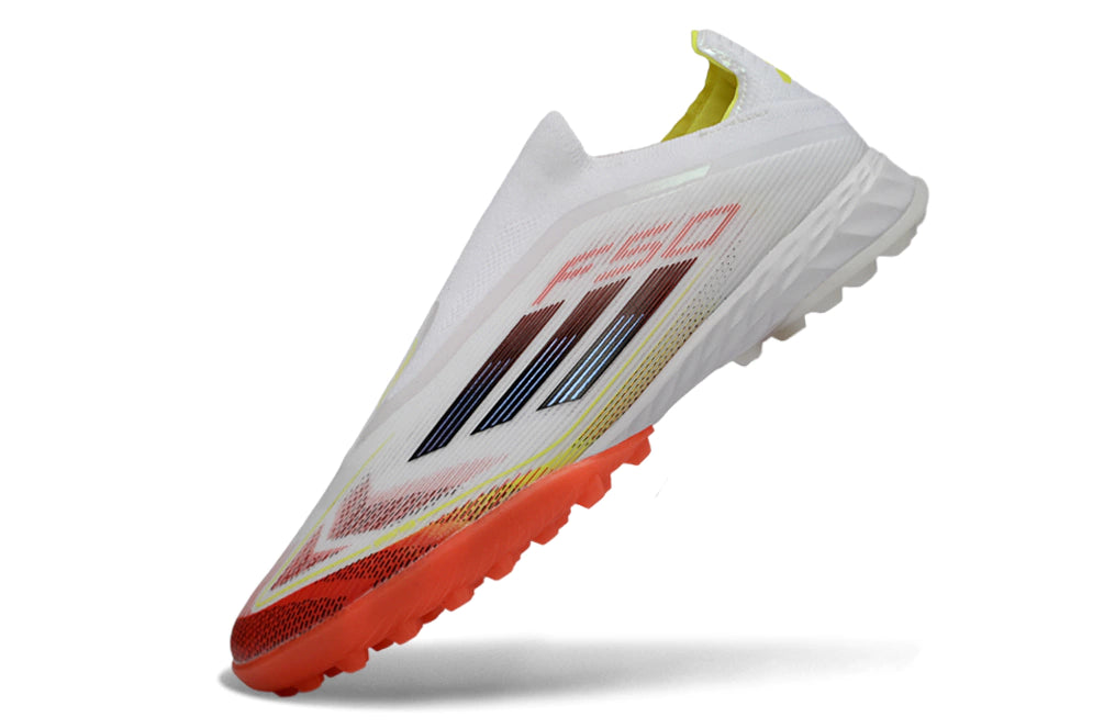 Chuteira Adidas F50 Pro Laceless Society - Branco/Laranja