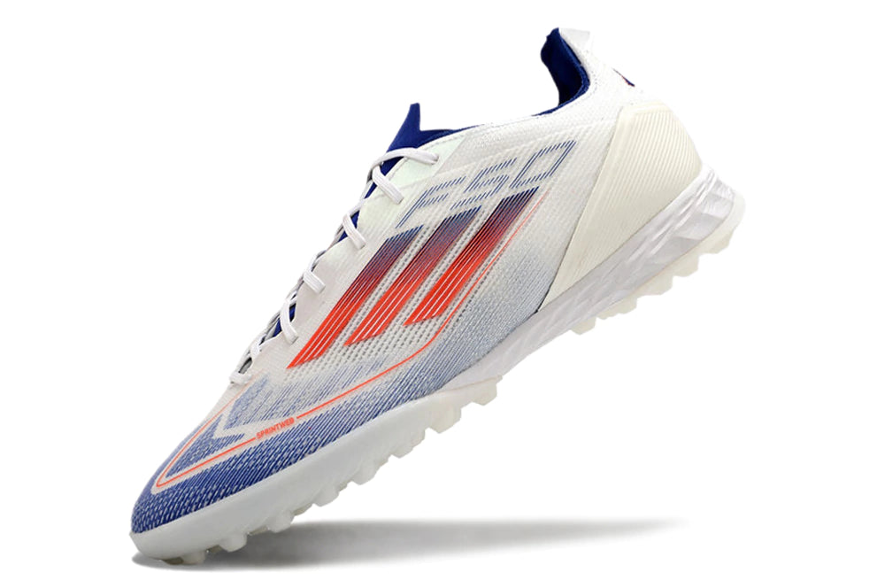 Chuteira Adidas X F50 Pro Society - Branco/Azul/Laranja