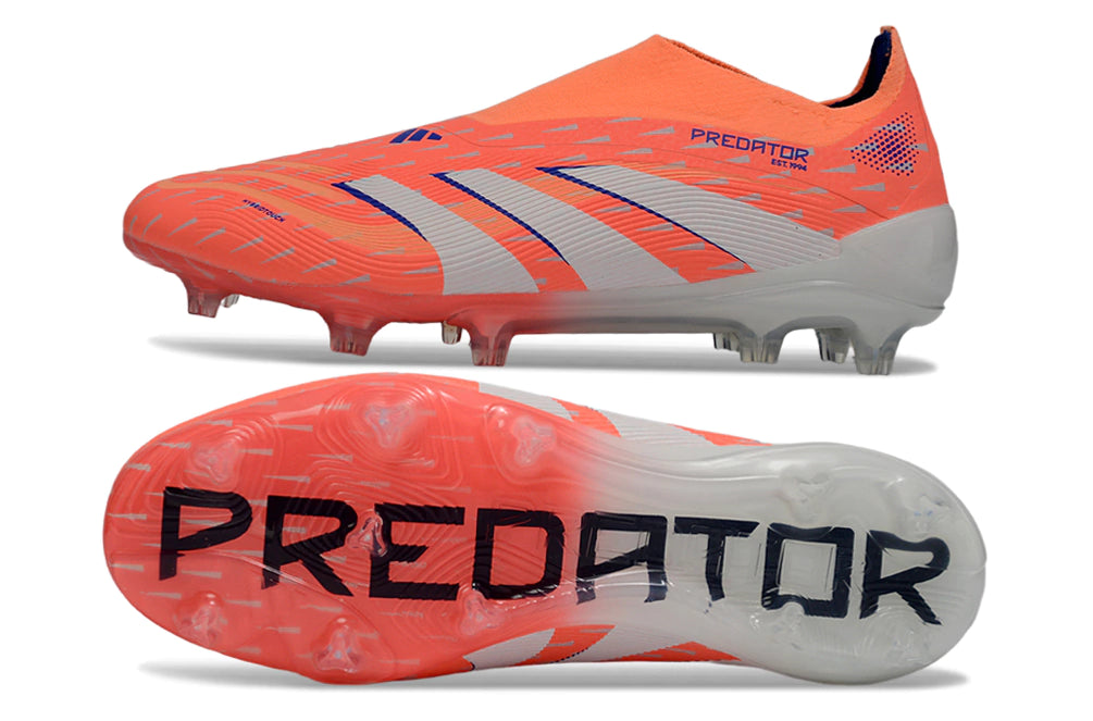 Chuteira Adidas Predator Elite 25 Laceless Campo "Coral Blaze"