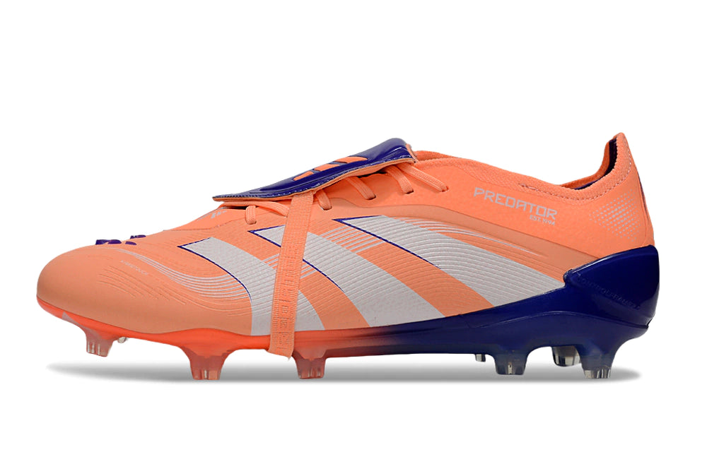 Chuteira Adidas Predator Elite Tongue 25 Campo FG - Laranja/Azul