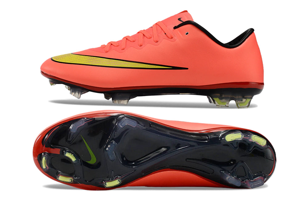 Chuteira Nike Mercurial Vapor 10 FG - Laranja/Amarelo