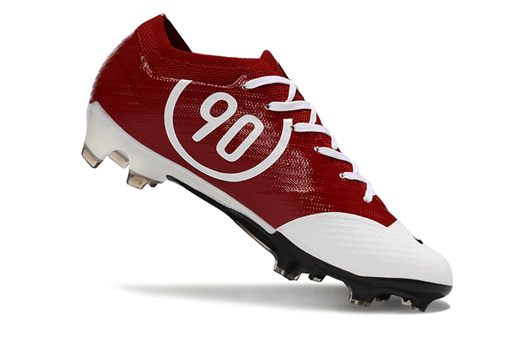 Chuteira Nike Air Zoom Mercurial Vapor 15 Elite Campo FG - Branco/Preto/Vermelho