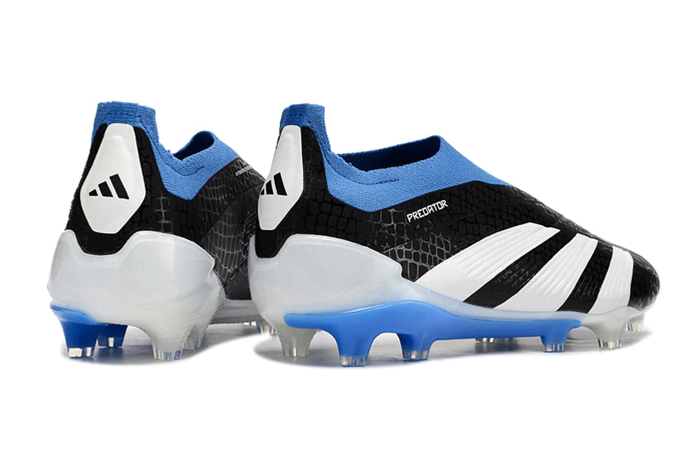 Chuteira Adidas Predstrike Elite Laceless Campo - Preto/Azul