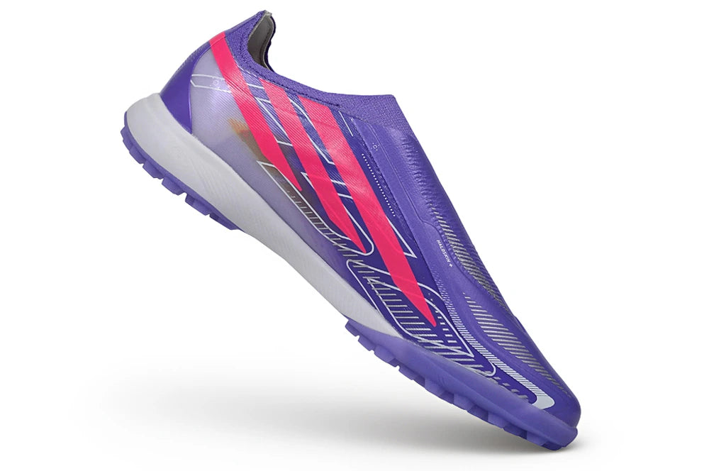 Chuteira Adidas F50 Hyperfast Laceless TF - Roxo