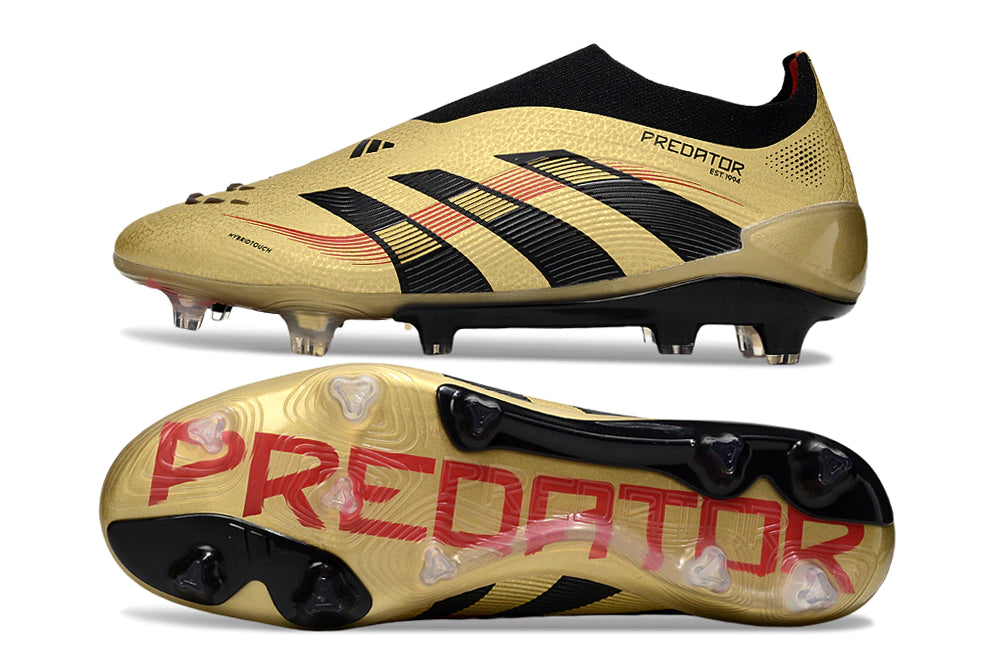 Chuteira Adidas Predator Elite 25 Laceless Campo - Dourado