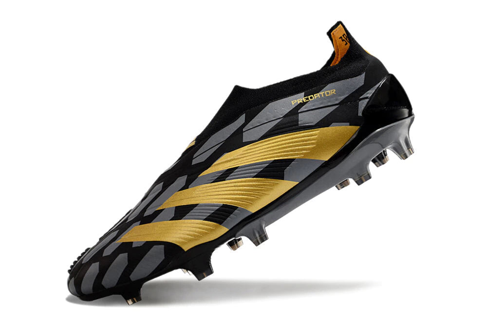 Chuteira Adidas Predstrike Elite Laceless Campo - Preto/Dourado
