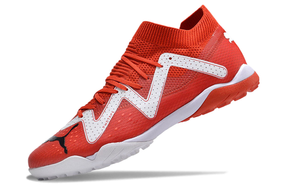 Chuteira Puma Future Match Society TF - Vermelho/Branco