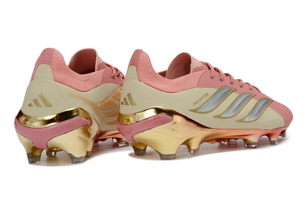 Chuteira Adidas Predator Elite 26 Campo FG - Rosa/Dourado