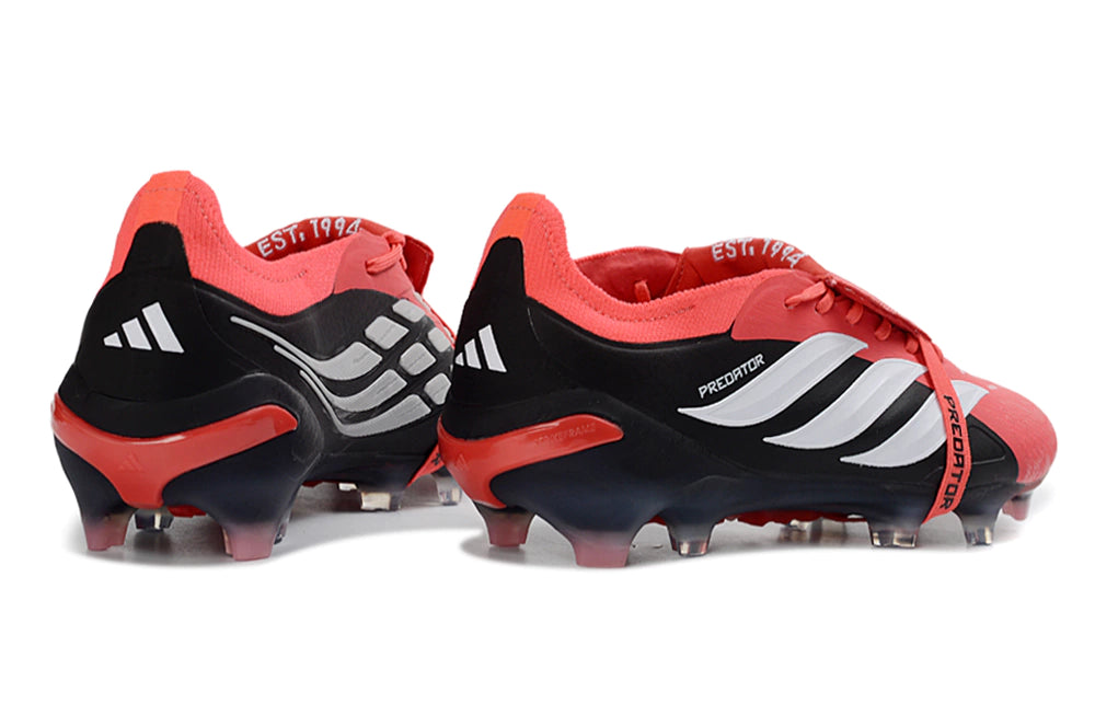 Chuteira Adidas Predator Tongue 26 Elite FG - Vermelho/Preto