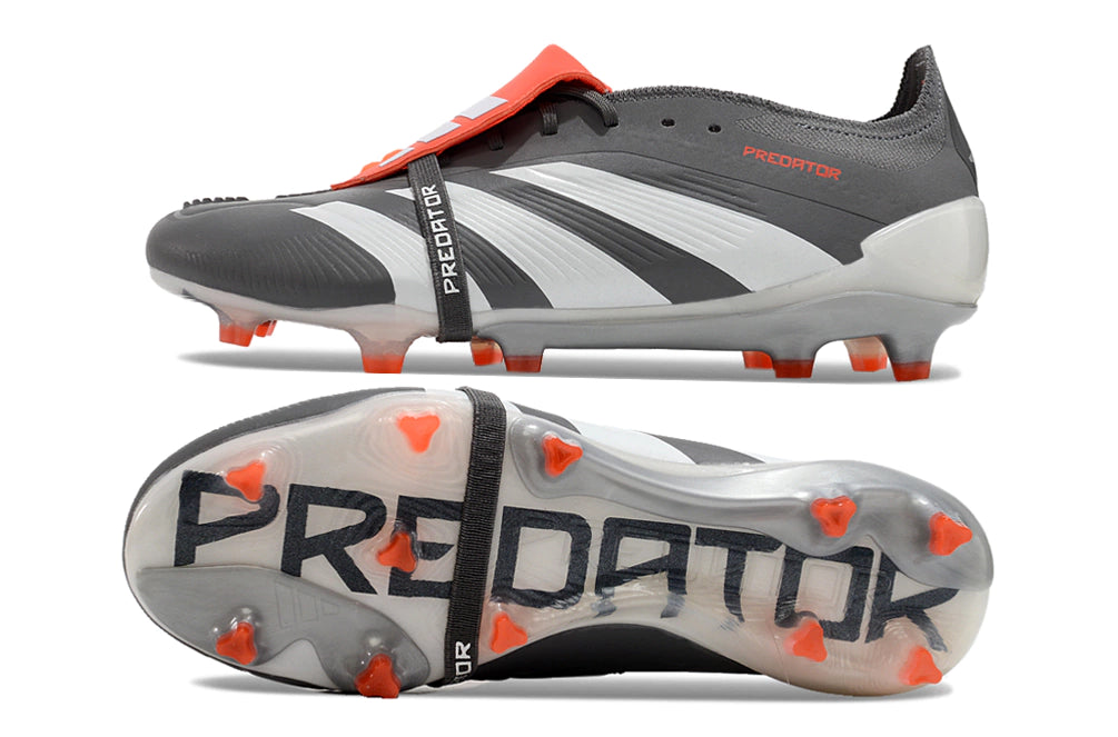 Chuteira Adidas Predstrike Elite Campo - Cinza/Branco