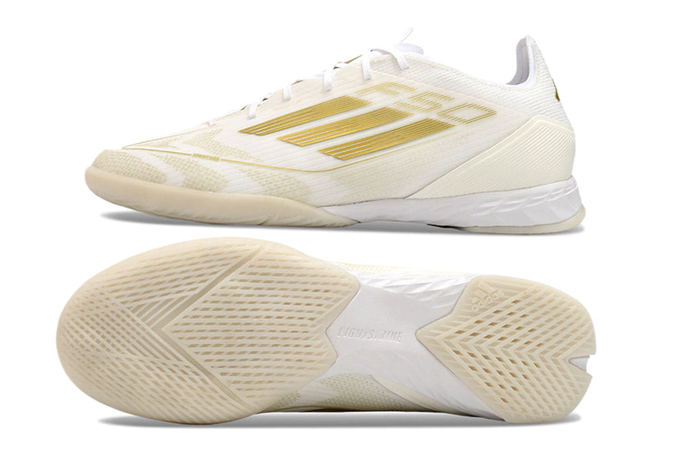 Chuteira Adidas X F50 Futsal - Branco/Dourado