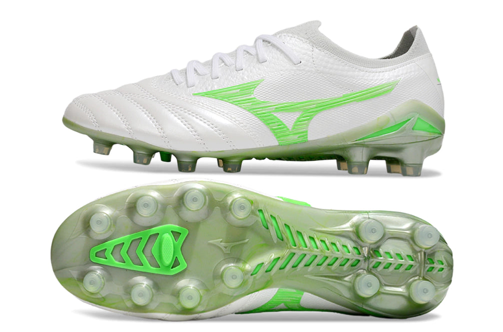 Chuteira Mizuno Morelia Neo 4 Campo - Branco/Verde