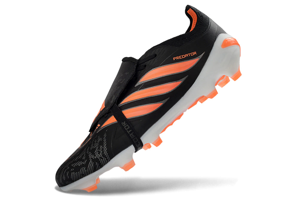 Chuteira Adidas Predator Tongue 26 Elite FG - Preto/Laranja