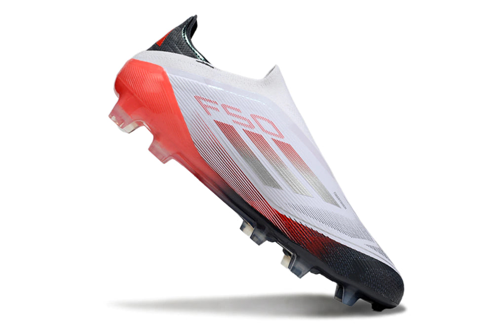 Chuteira Adidas F50 X Laceless Campo - Cinza - Branco/Preto