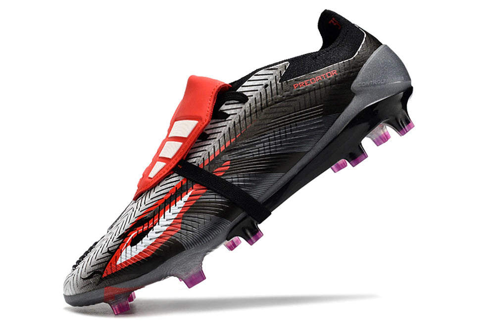 Chuteira Adidas Predstrike Elite Campo - Preto/Branco/Vermelho