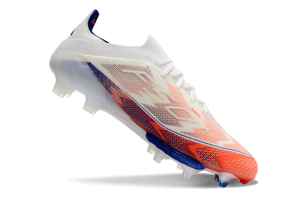 Chuteira Adidas F50.1 Elite Campo - Branco/Laranja