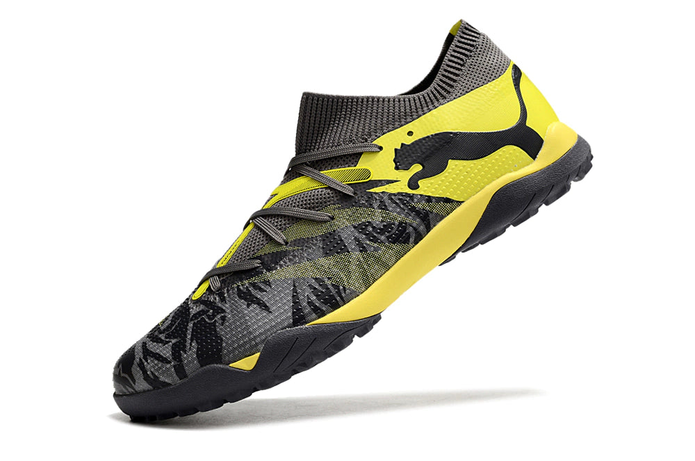 Chuteira Puma Future 7 Match Society - Cinza/Amarelo