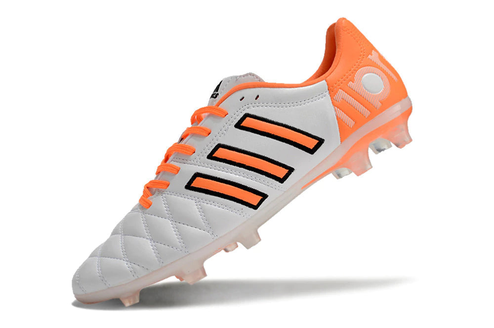 Chuteira Adidas Adipure 11Pro Campo FG - Branco/Laranja