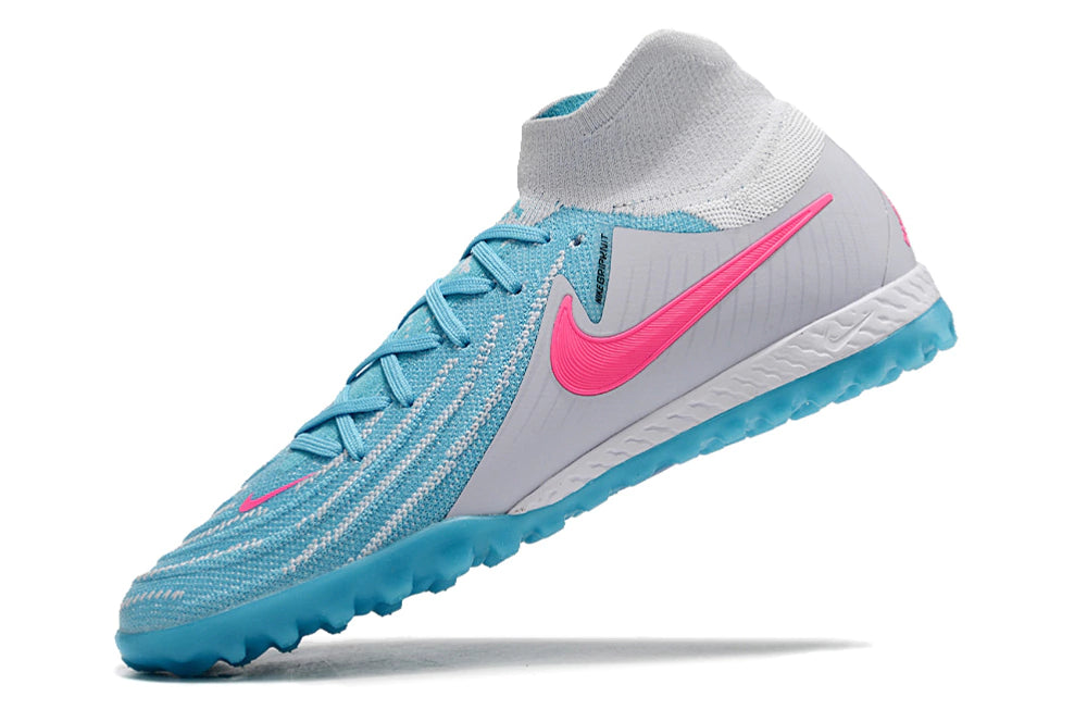 Chuteira Nike React Phantom Luna 2 Elite Society - Azul/Rosa