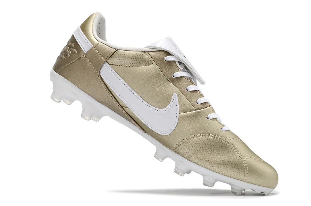 Chuteira Nike Premier 3 FG - Dourado/Branco