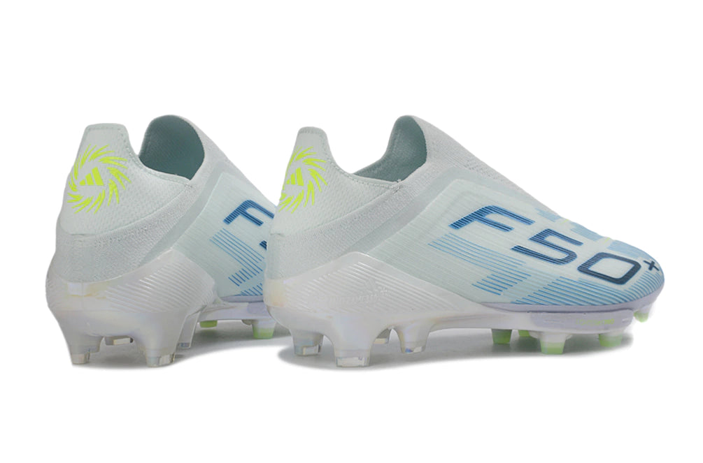 Chuteira Adidas F50+ Elite Campo - Branco/Azul