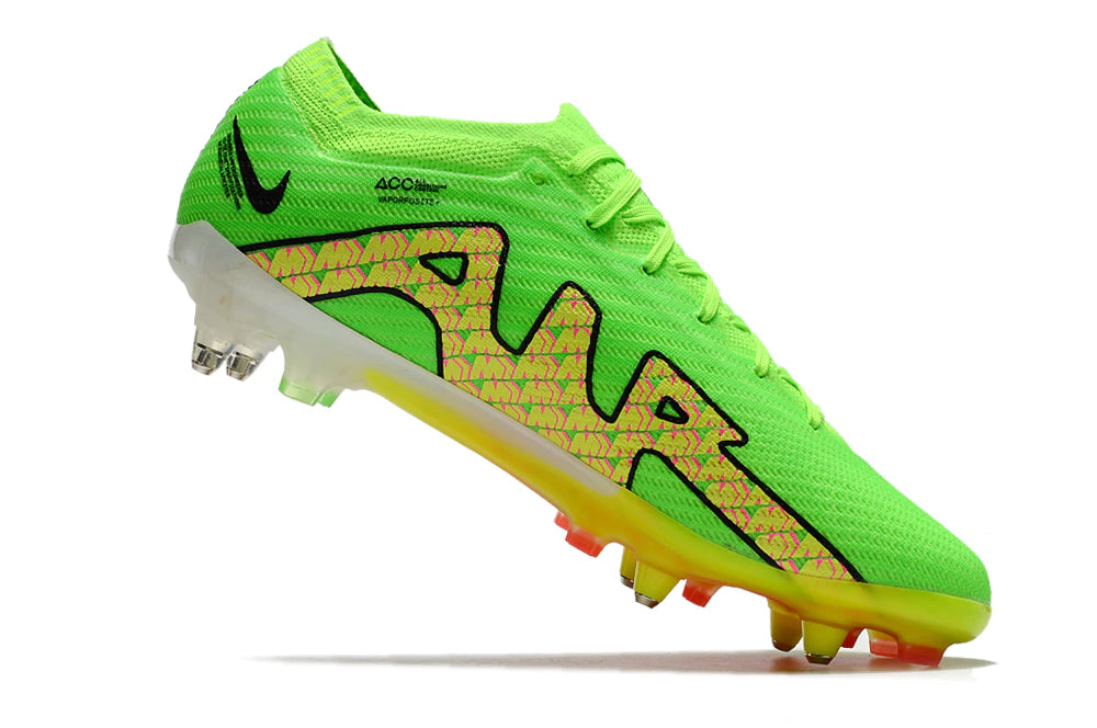 Chuteira Nike Air Zoom Mercurial Vapor 15 Elite SG - Verde/Laranja