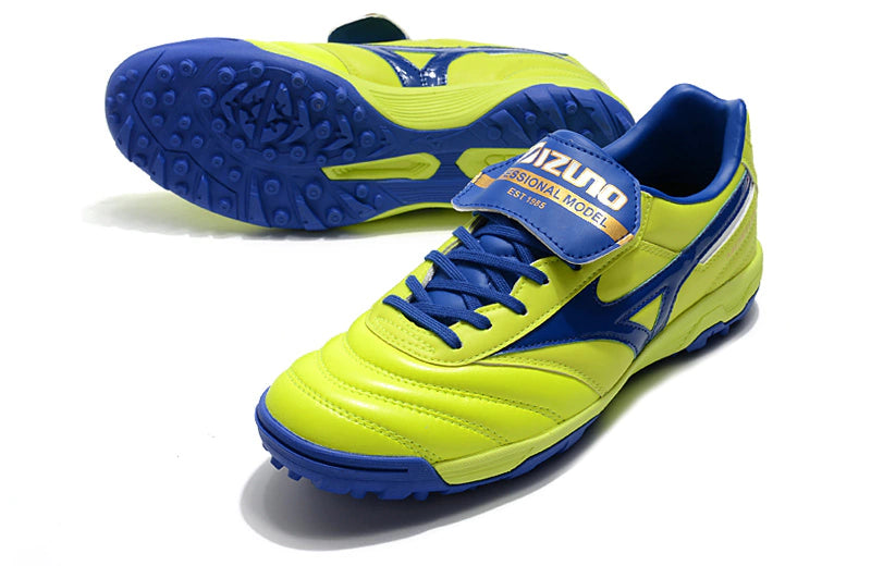 Chuteira Mizuno Morelia Neo 2 Society - Amarelo/Azul